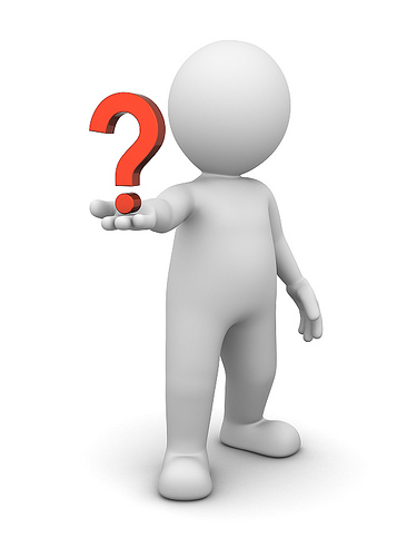 Icon of person holding question