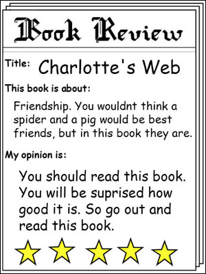 sample of student review of Charlotte's Web