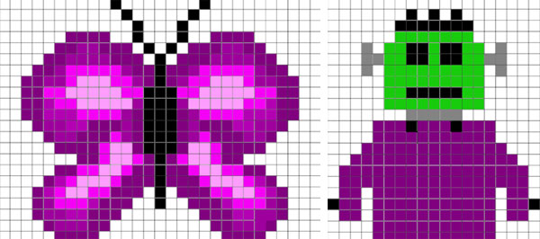 sample of pixel art images