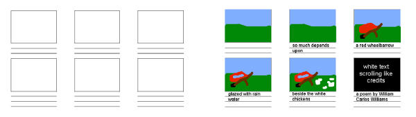 image of blank and complete storyboard